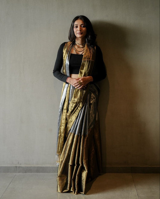 Dual Tone Tissue Saree