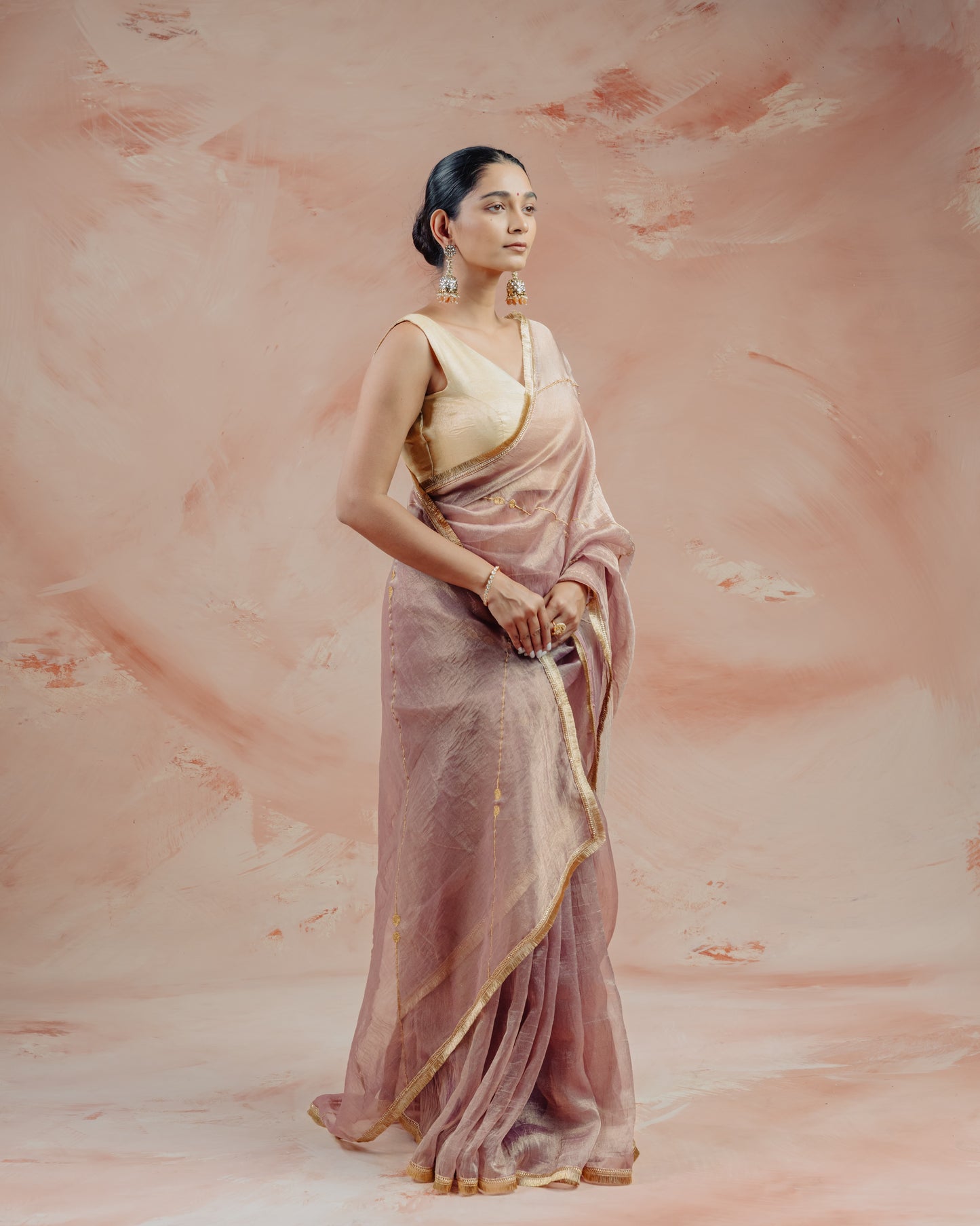 Purple Crush Tissue Saree