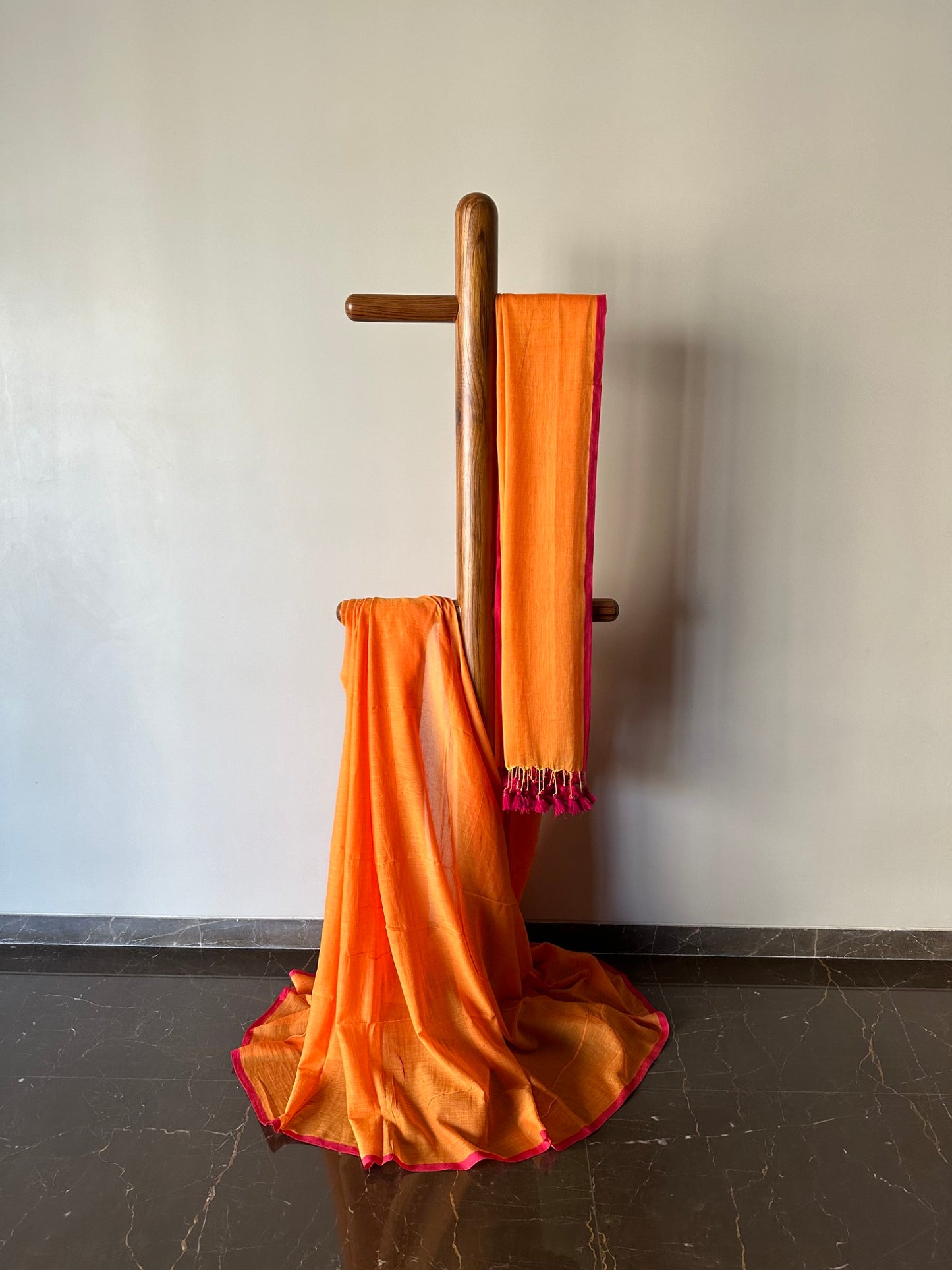 Mul Cotton Plain Saree --
