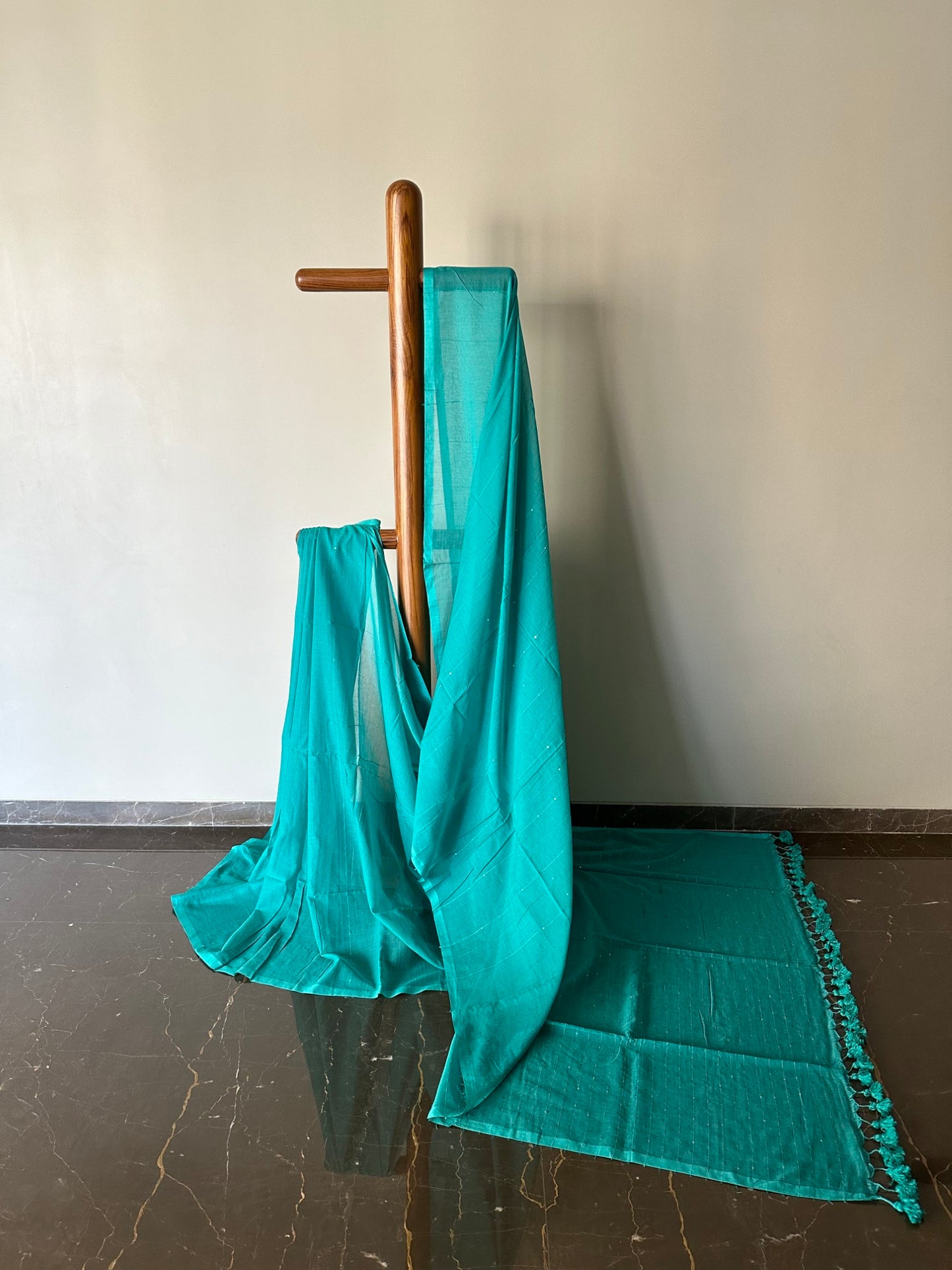 Mul Saree with Mini Sequins