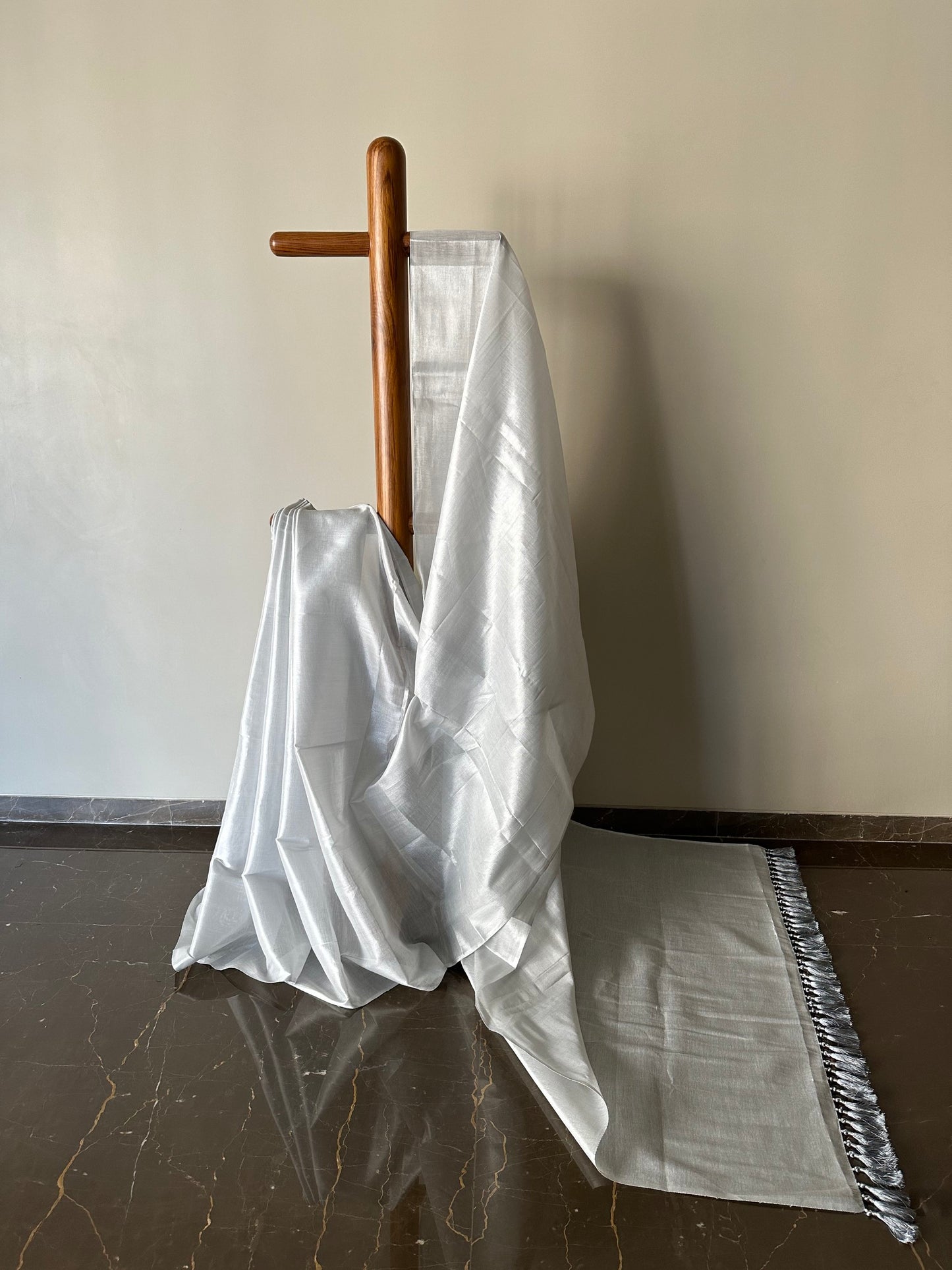 Handloom Tissue Saree with Tassels