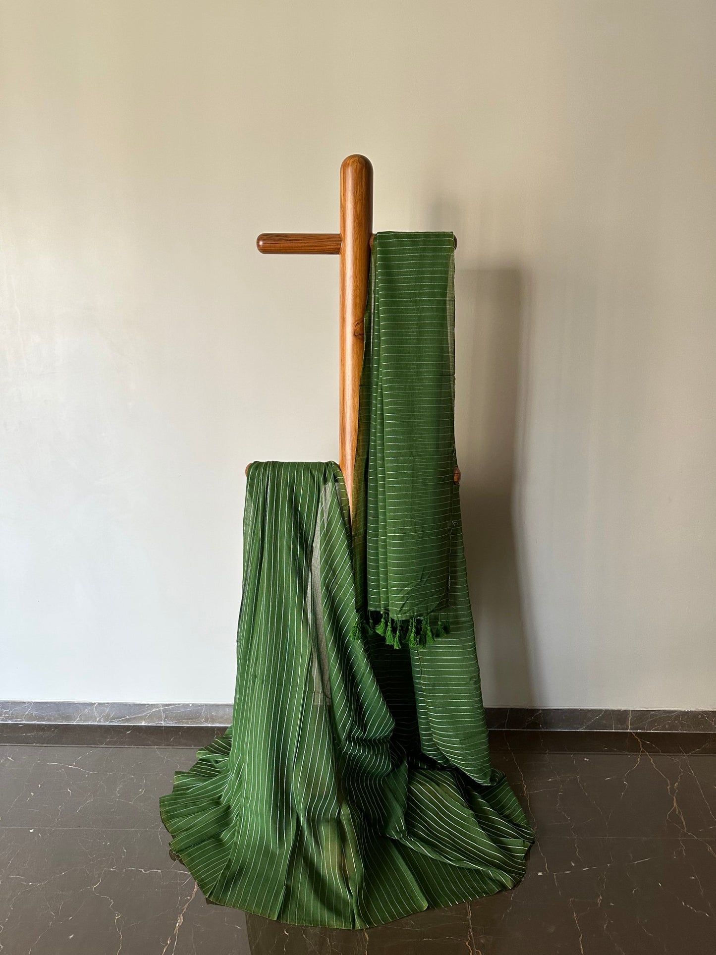 Mul Saree with Zari Stripes