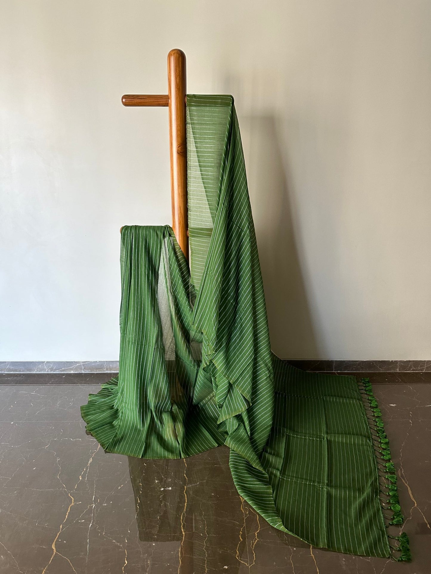 Mul Saree with Zari Stripes