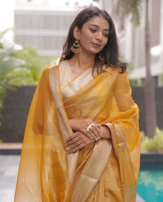 Crush Tissue Saree