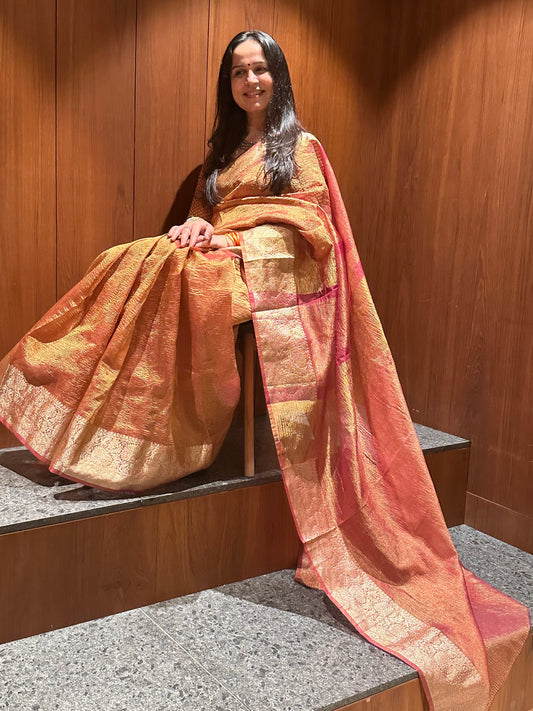 Crush Tissue Saree