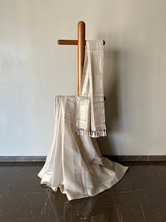Handloom Tissue Saree with Tassels