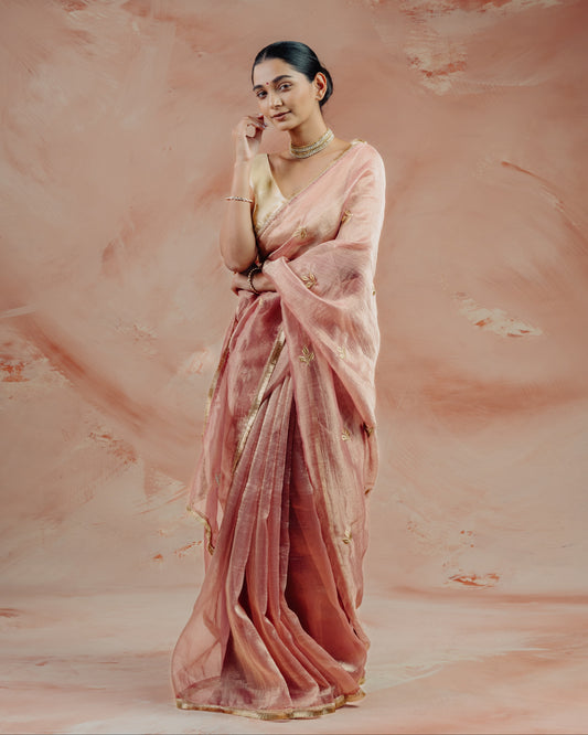 Pink Crush Tissue Saree