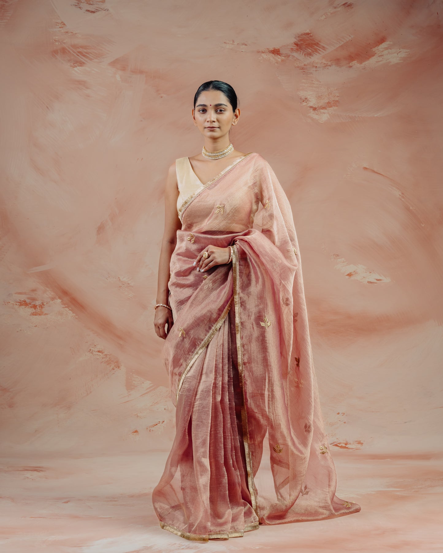 Pink Crush Tissue Saree