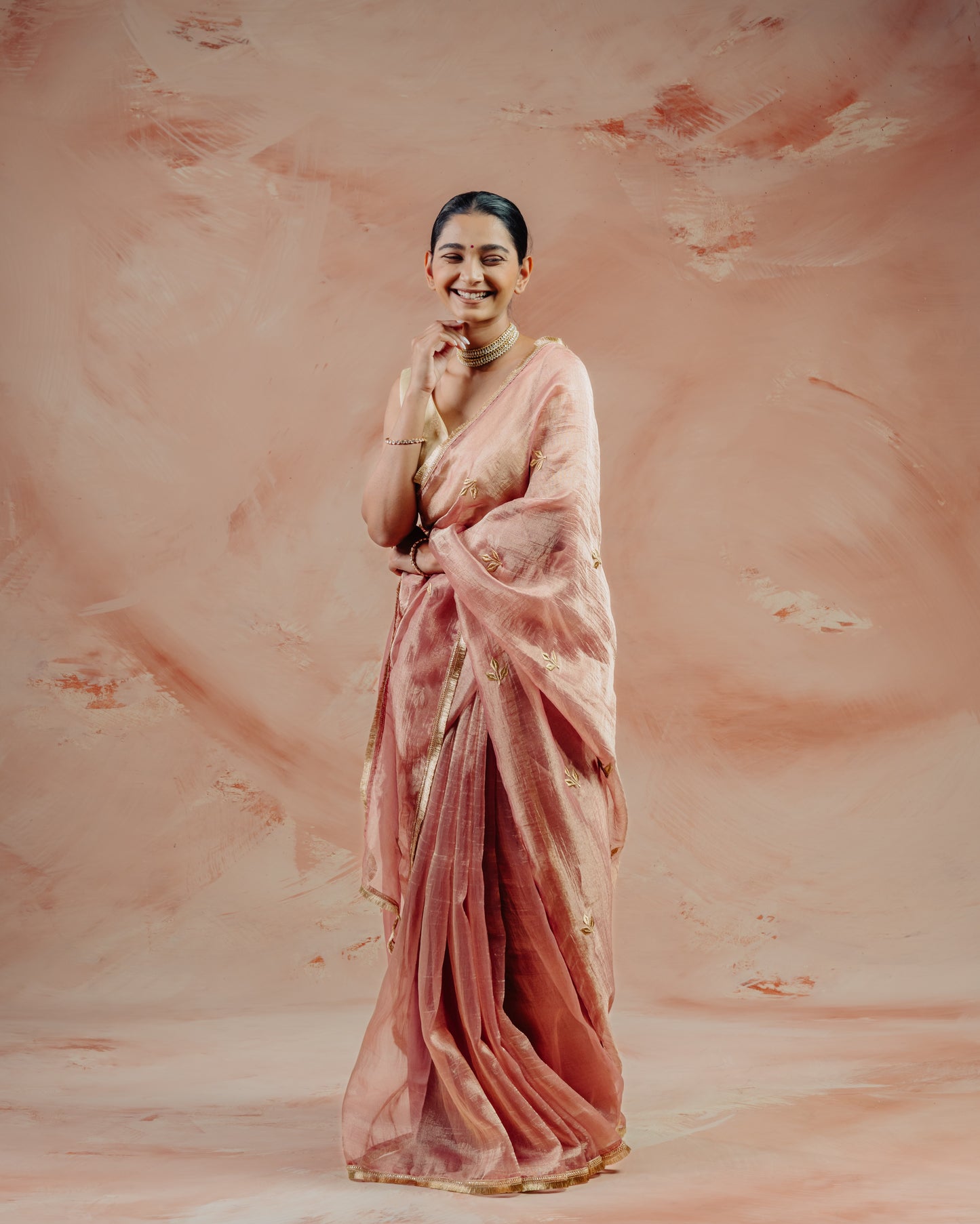 Pink Crush Tissue Saree