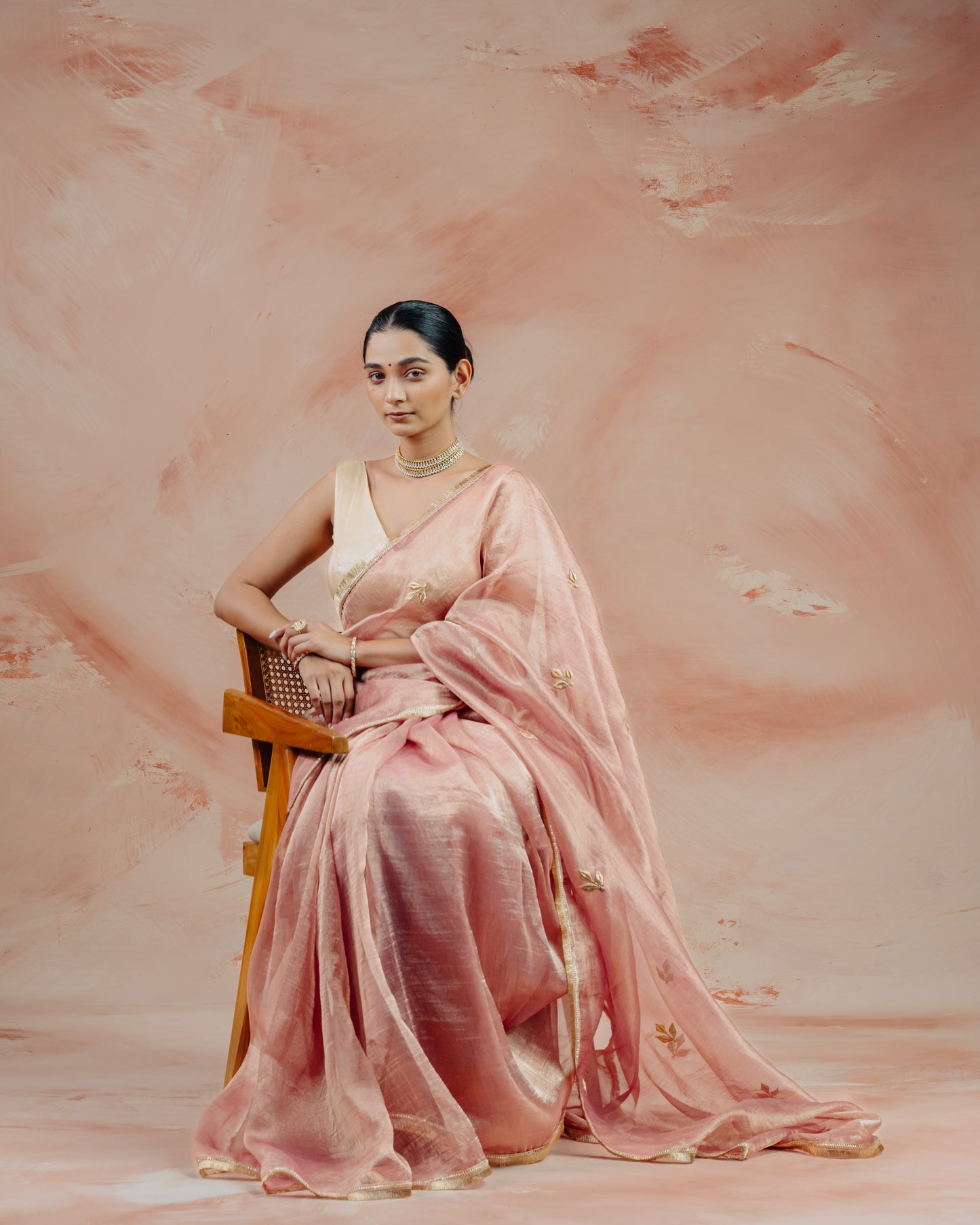 Pink Crush Tissue Saree