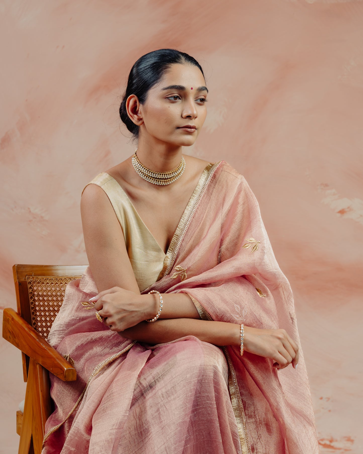 Pink Crush Tissue Saree