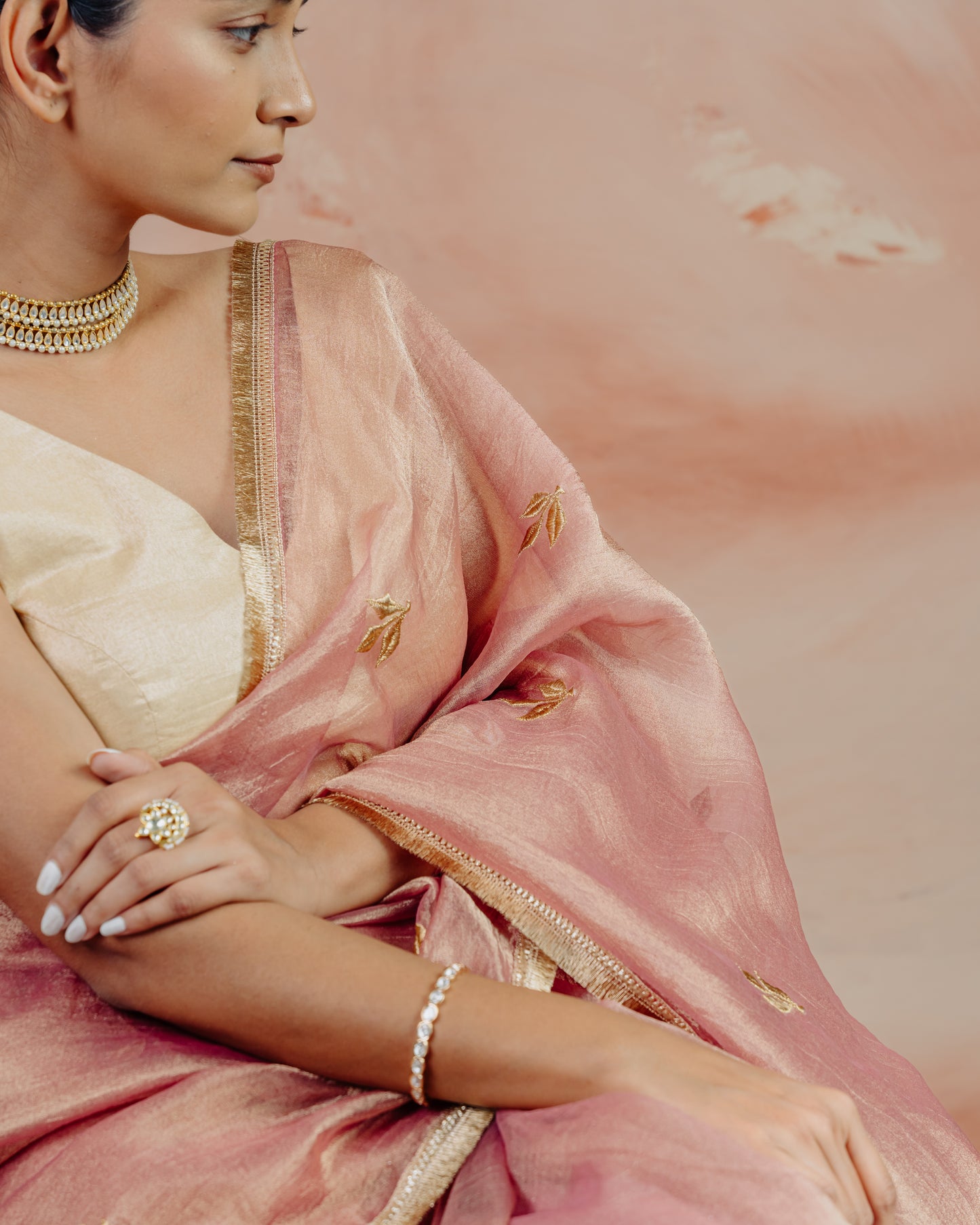 Pink Crush Tissue Saree