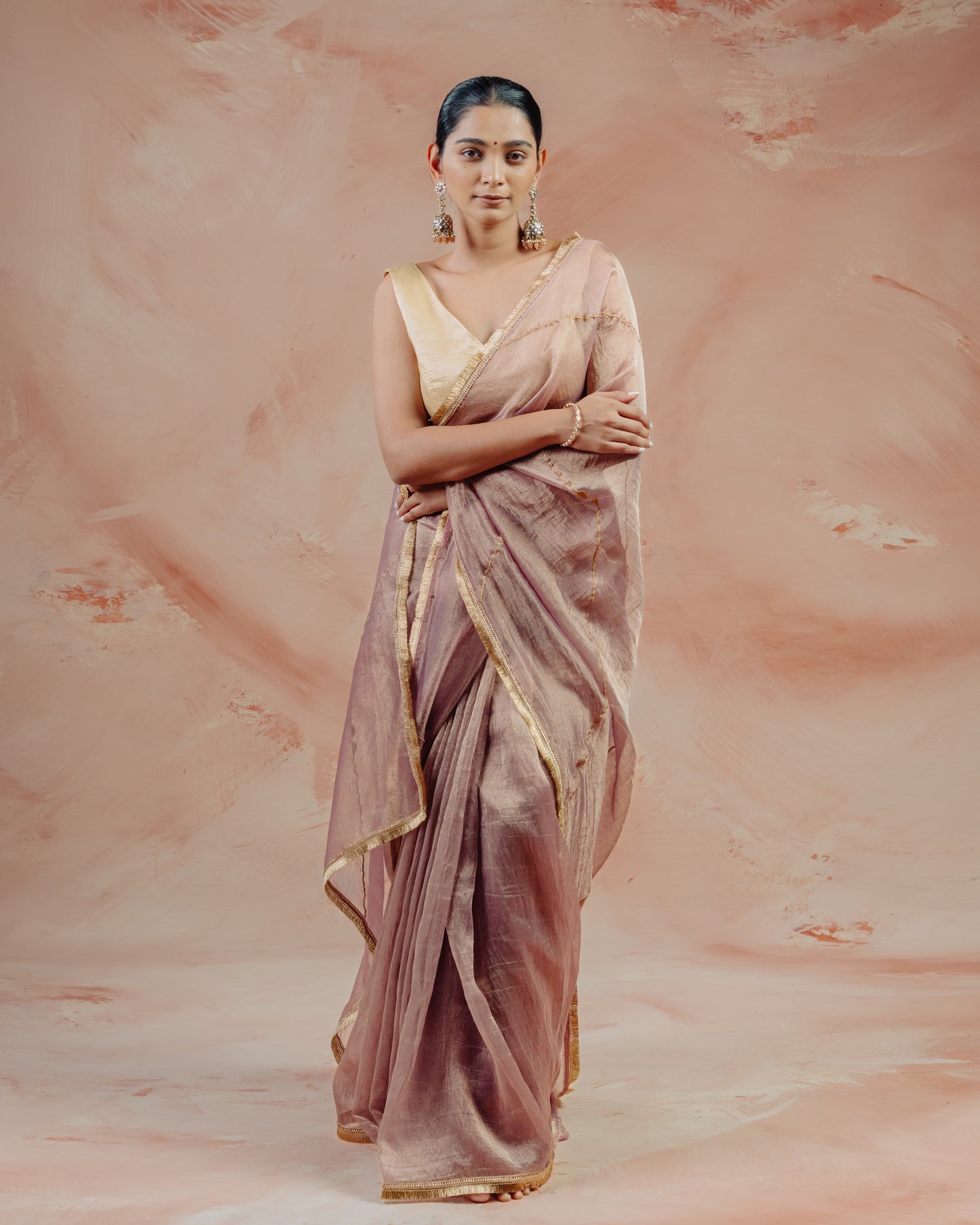 Purple Crush Tissue Saree