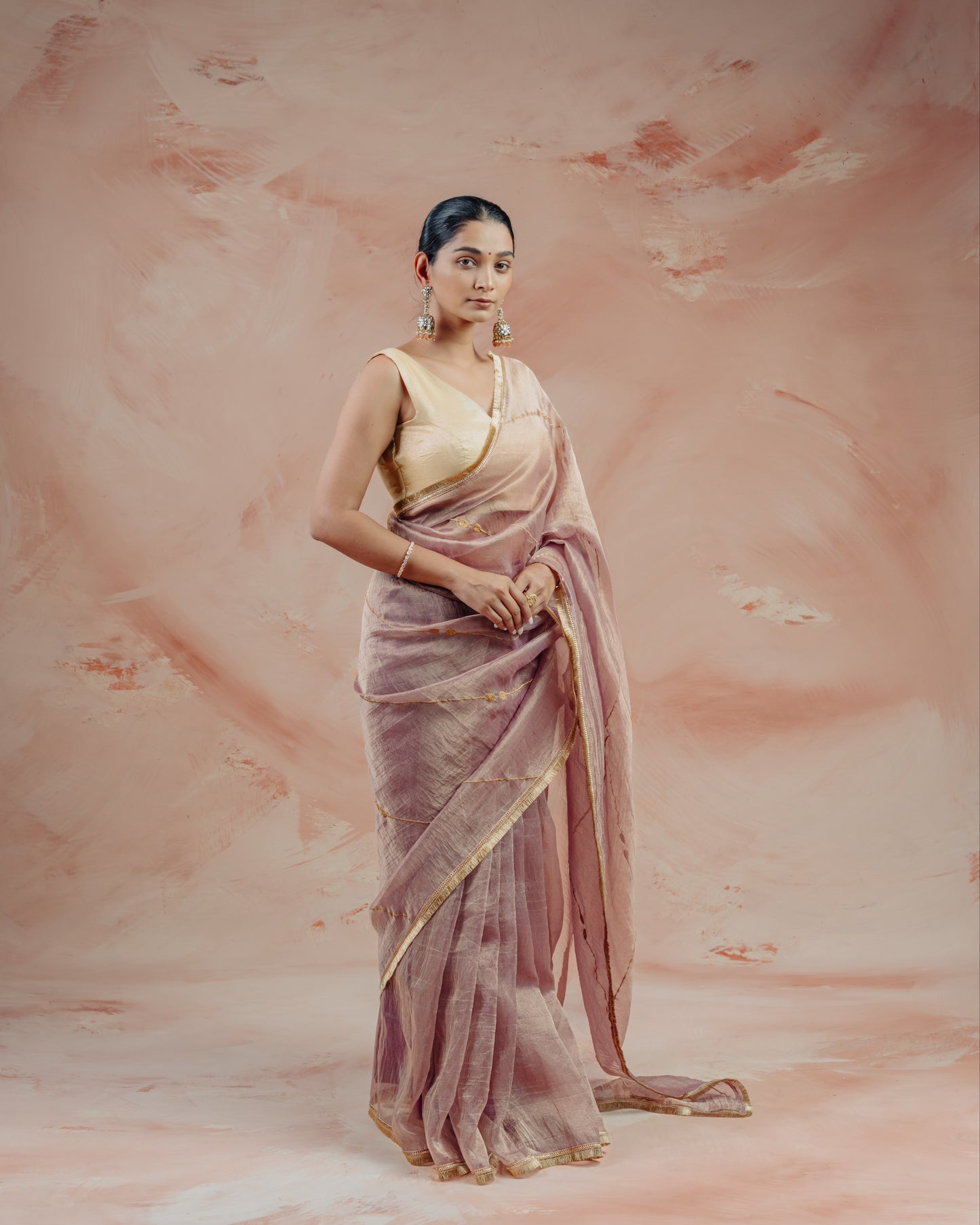 Purple Crush Tissue Saree
