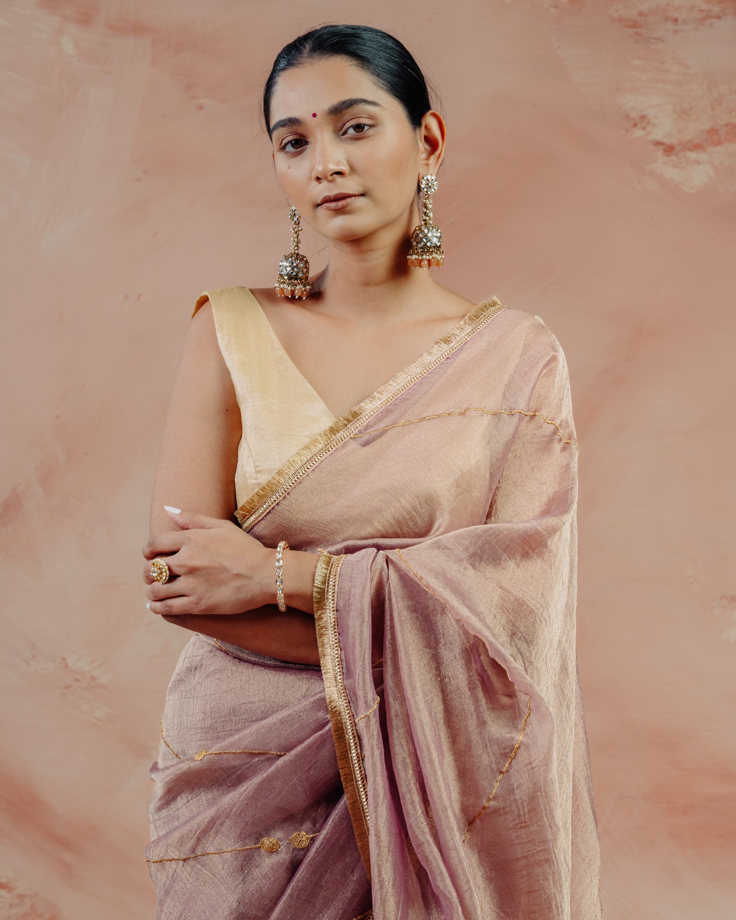 Purple Crush Tissue Saree