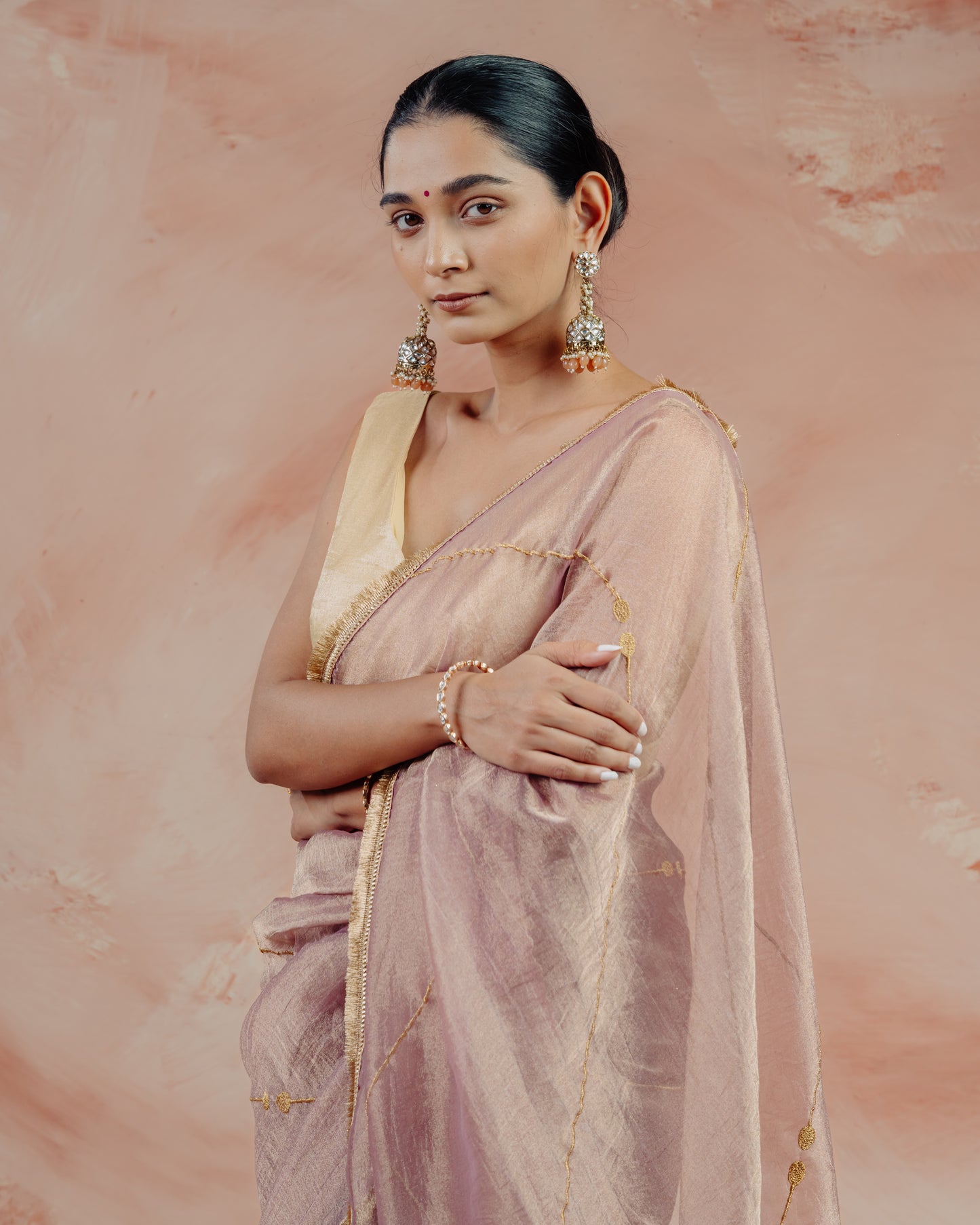 Purple Crush Tissue Saree
