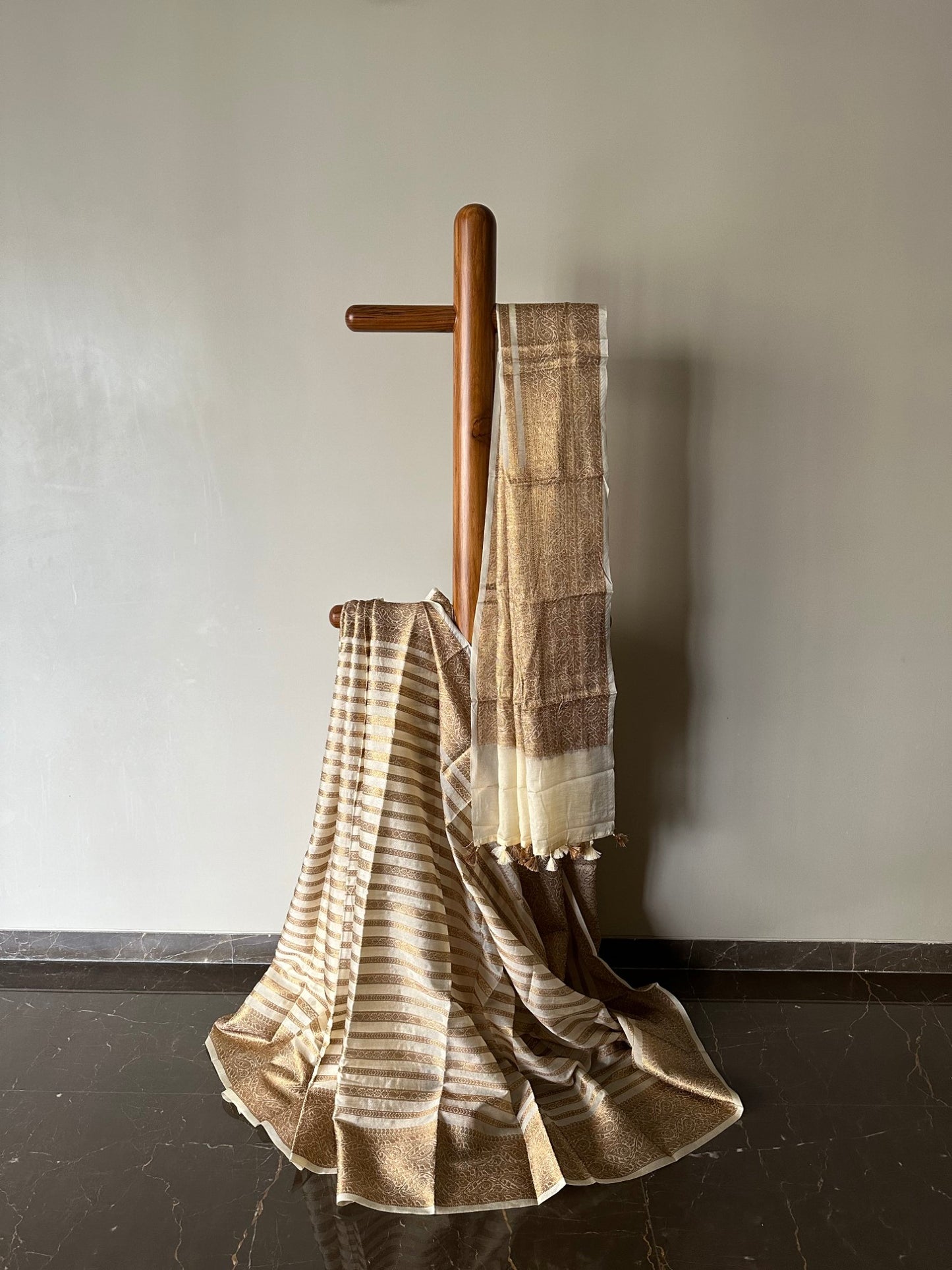 Banarasi Soft Silk Striped Saree--
